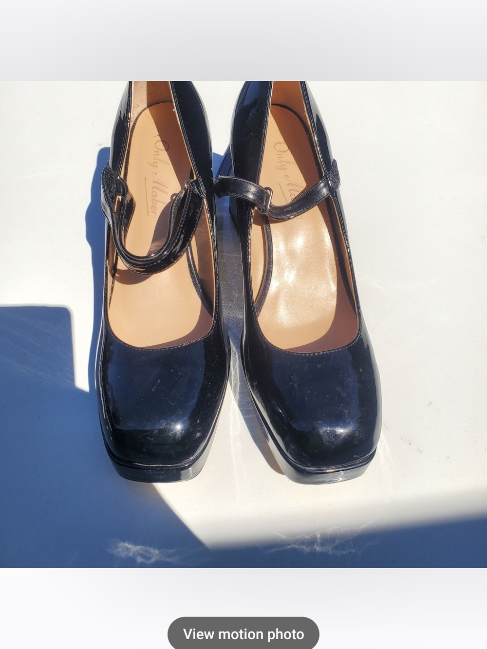 Patent Mary Jane Heels in Black by (Unknown)